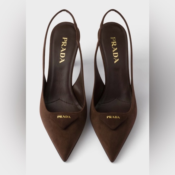 Prada Shoes - Prada Suede Slingback Heels
